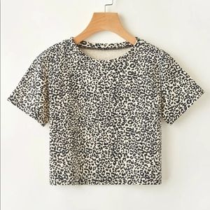 brand new cheetah print crop shirt